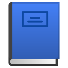 Google blue book emoji image