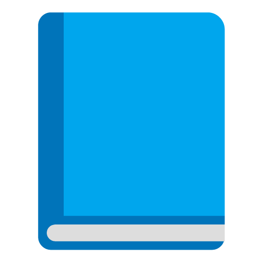 Microsoft blue book emoji image