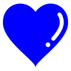 au by KDDI blue heart emoji image