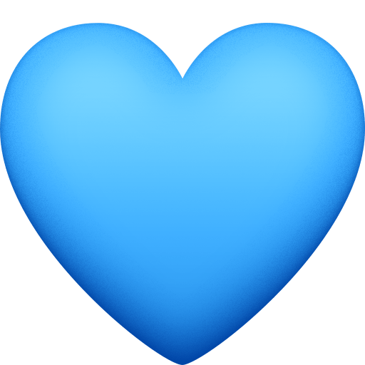 Facebook blue heart emoji image