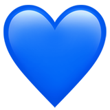 IOS/Apple blue heart emoji image