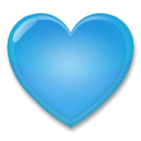 LG blue heart emoji image