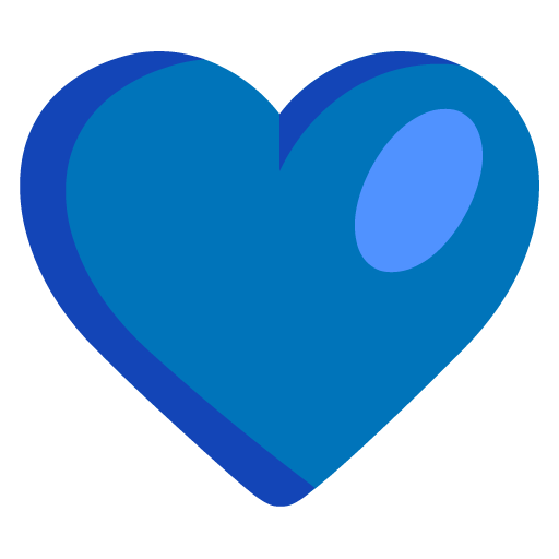 Microsoft blue heart emoji image
