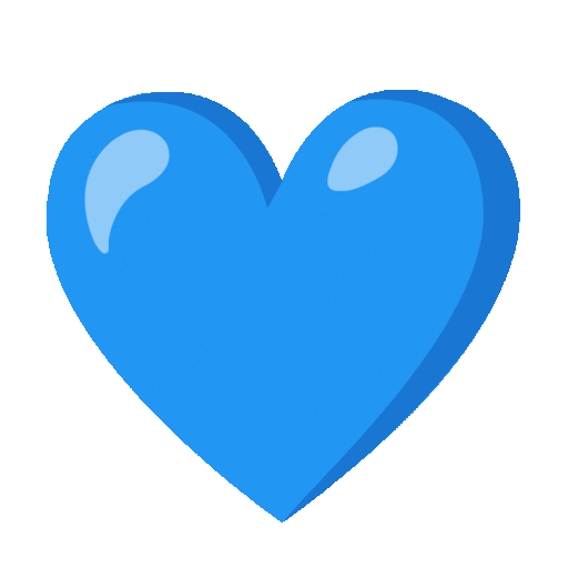 Noto Emoji Animation blue heart emoji image