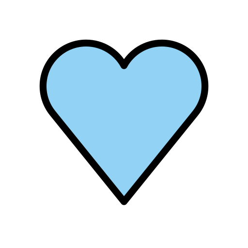 Openmoji blue heart emoji image