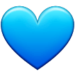 Samsung blue heart emoji image