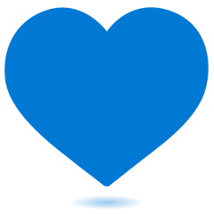 Skype blue heart emoji image