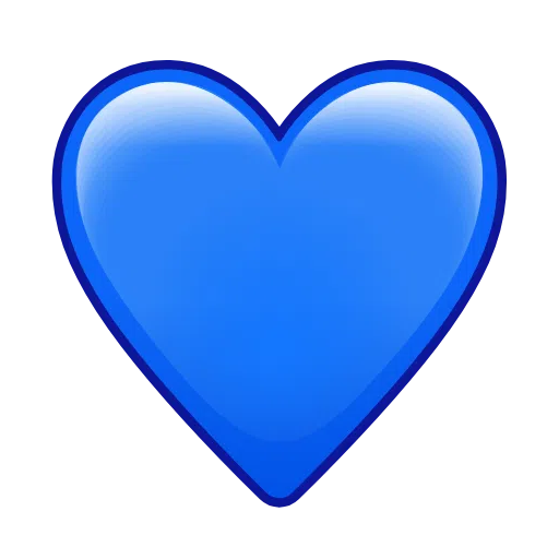 Telegram blue heart emoji image