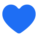 Toss blue heart emoji image
