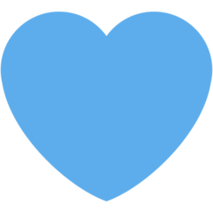 Twitter blue heart emoji image