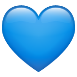 Whatsapp blue heart emoji image