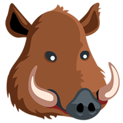 Facebook Messenger boar emoji image