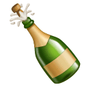 Huawei bottle with popping cork emoji image