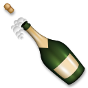 LG bottle with popping cork emoji image