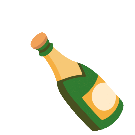 Noto Emoji Animation bottle with popping cork emoji image