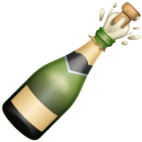 Whatsapp bottle with popping cork emoji image