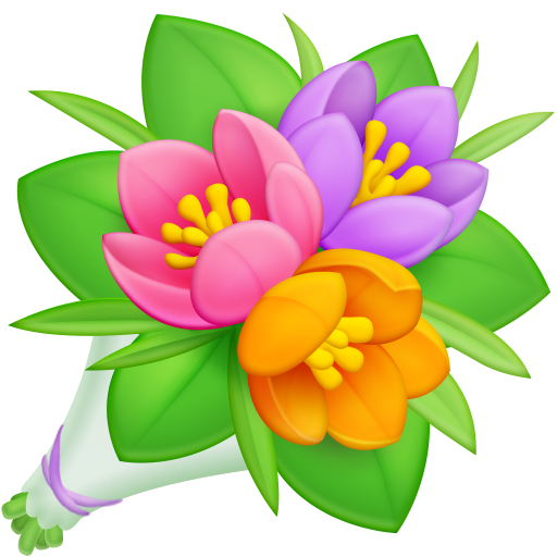 Facebook bouquet emoji image
