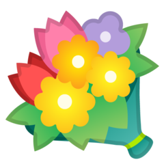 Google bouquet emoji image