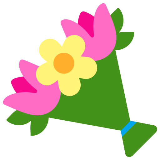 Microsoft bouquet emoji image