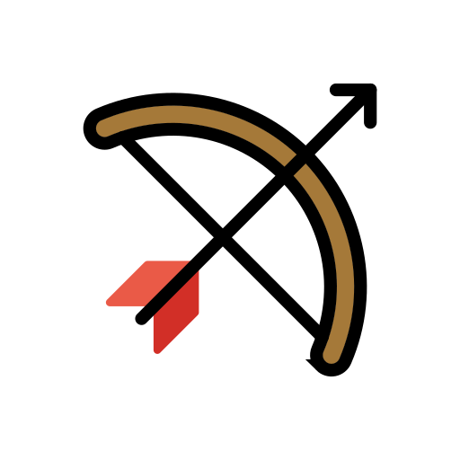 Openmoji bow and arrow emoji image