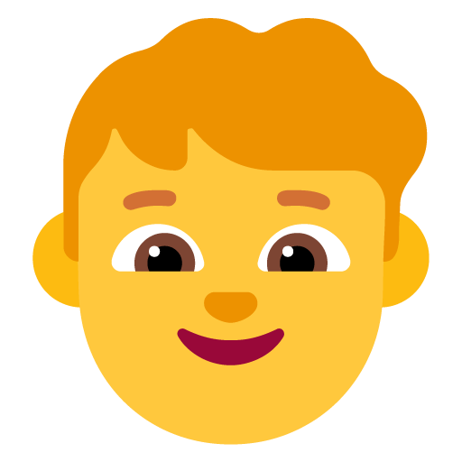 Microsoft boy emoji image