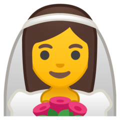 Google bride with veil emoji image