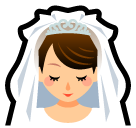 SoftBank bride with veil emoji image