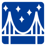 Docomo bridge at night emoji image