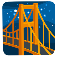 Facebook Messenger bridge at night emoji image