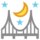 HTC bridge at night emoji image