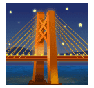 Huawei bridge at night emoji image