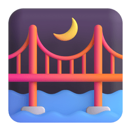 Microsoft Teams bridge at night emoji image
