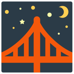 Mozilla bridge at night emoji image