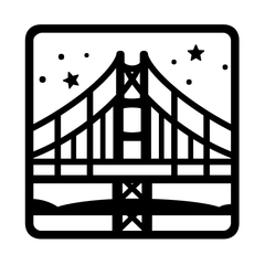 Noto Emoji Font bridge at night emoji image