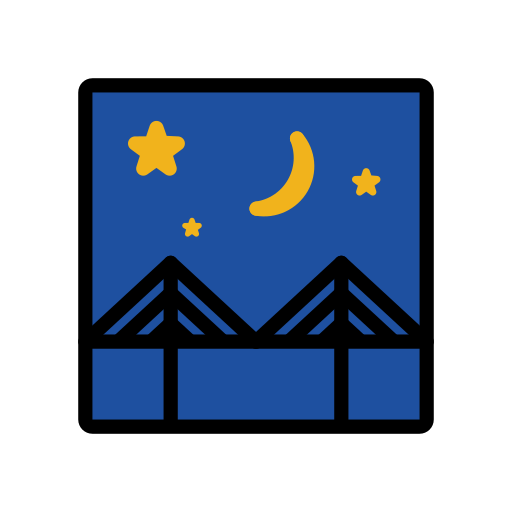 Openmoji bridge at night emoji image