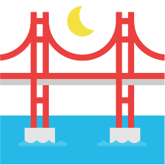Skype bridge at night emoji image