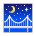 Sony Playstation bridge at night emoji image