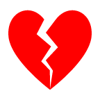 au by KDDI broken heart emoji image