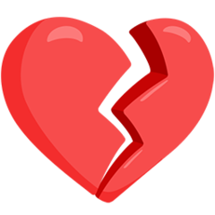 Facebook Messenger broken heart emoji image
