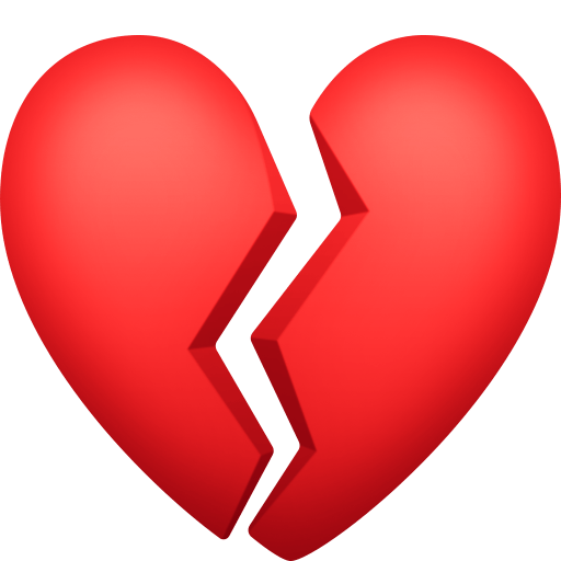 Facebook broken heart emoji image
