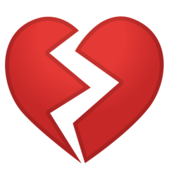 Google broken heart emoji image