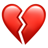 IOS/Apple broken heart emoji image