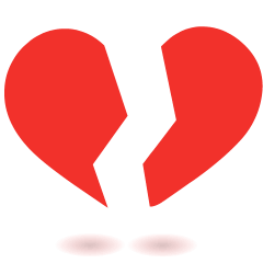 Skype broken heart emoji image