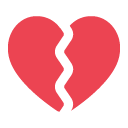 Toss broken heart emoji image