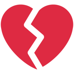 Twitter broken heart emoji image
