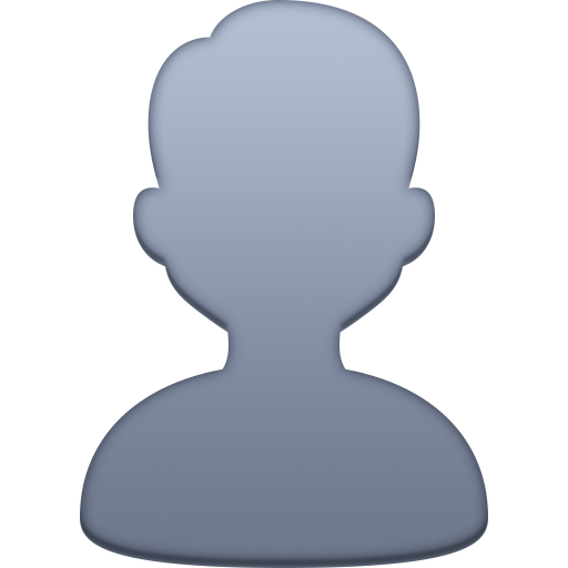 Facebook bust in silhouette emoji image