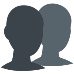 Facebook Messenger busts in silhouette emoji image