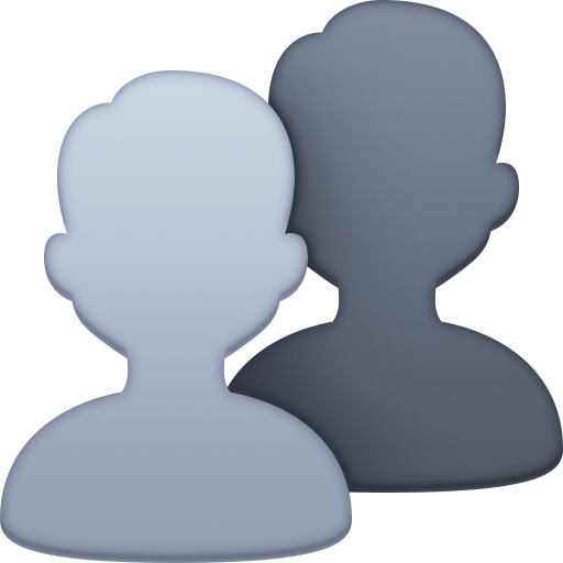 Facebook busts in silhouette emoji image