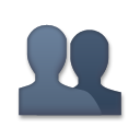 LG busts in silhouette emoji image