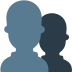 Mozilla busts in silhouette emoji image